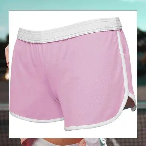 soffe女士时尚休闲粉色气质运动短裤五分裤dolphin shorts