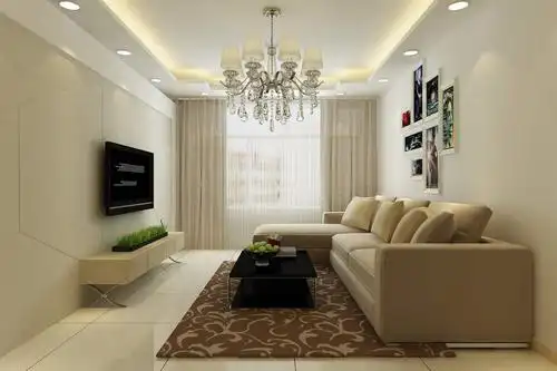 100平米现代风格两室两厅客厅阳台玻璃窗装修效果图