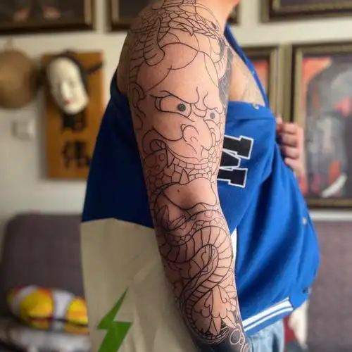 日式老传统花臂来自贵州的兄弟_纹身吧社区 - 纹身大咖