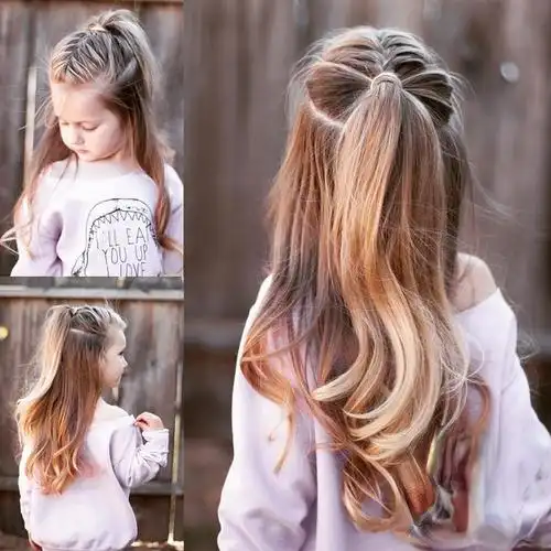 【图】夏季儿童编发盘发大全 小女孩长发编发图片_时尚发型_发藏网
