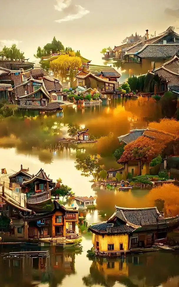 带着心爱得她去看看,秋天的江南小镇……#手机壁纸 #抖音图文 - 抖音