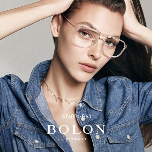 bolon暴龙近视眼镜新品眼镜框β钛材质双梁眼镜架bt6001