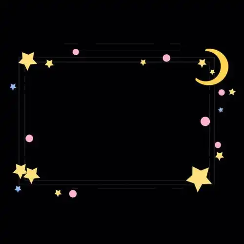 免抠素材简约卡通线条边框366