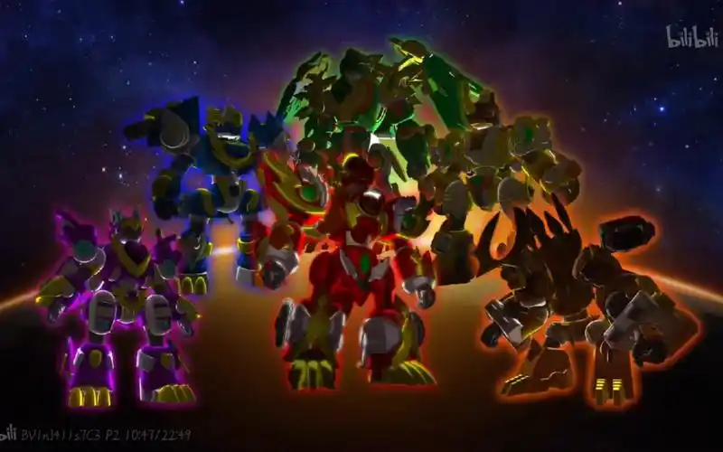 斗龙战士第三季龙印之战所有斗龙的进化 合体片段