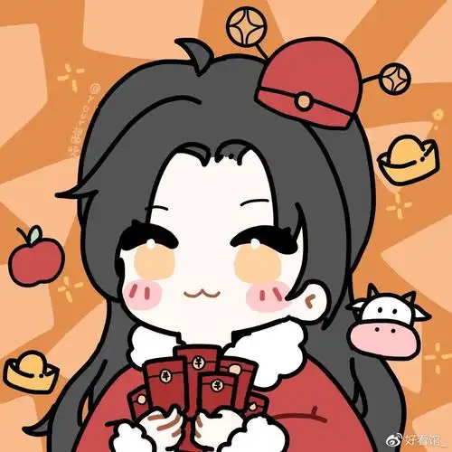 新年头像新年情侣头像2021红色可爱2021新年红色喜庆女生头像2021