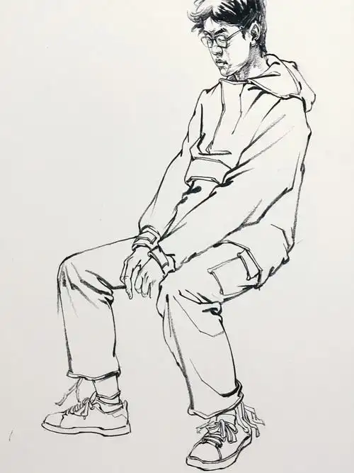 用线条表现人物的气