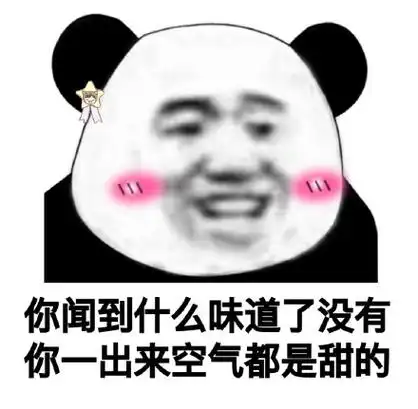 什么味道了没有你一出来空气都是甜的 - 熊猫头土味情话_撩妹撩汉表情