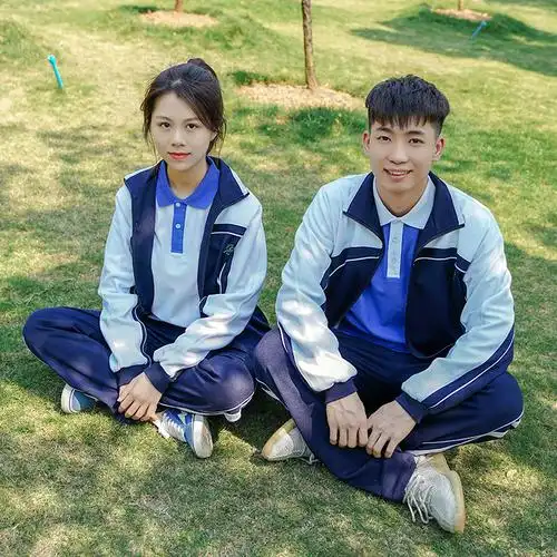 深圳校服冬装中学生运动校服拉链上衣男女同款套装宽松长裤运动
