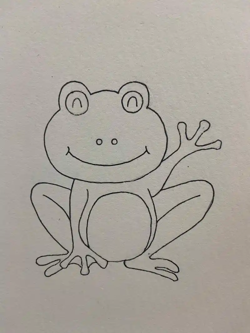 青蛙 简笔画 手绘