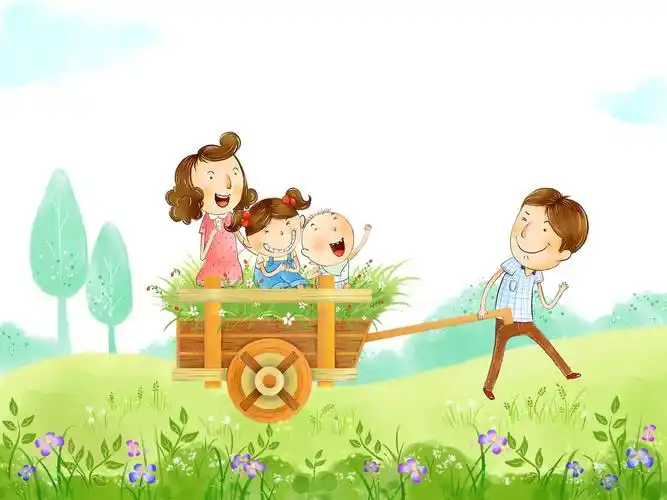 幸福家庭卡通图片