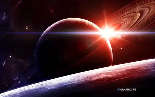 外太空星球裂变高清桌面壁纸