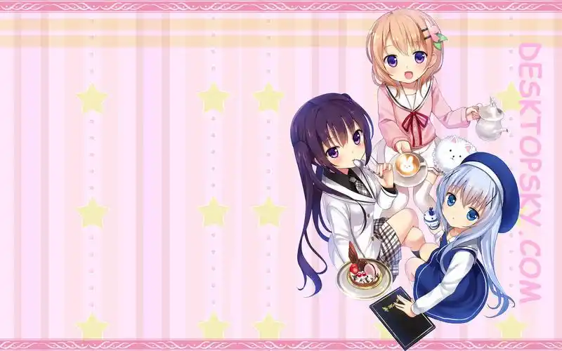 请问您今天要来点兔子吗动漫高清电脑桌面壁纸