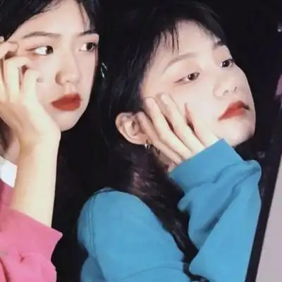 高清闺蜜头像真人拽酷一对两张图片