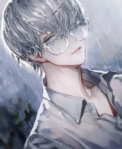 画师推荐好干净帅气的银发少年