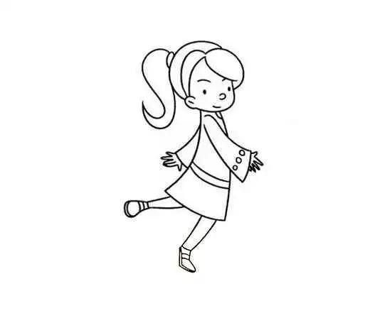 小女孩怎么画 可爱小女孩简笔画图片教程