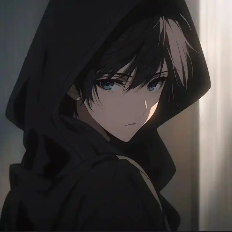 动漫 #动漫男头 #二次元 动漫黑色男生头像 - 抖音