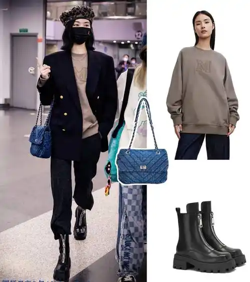 许佳琪5套冬季穿搭,教你掌握酷帅时尚_黑色_风格_西装