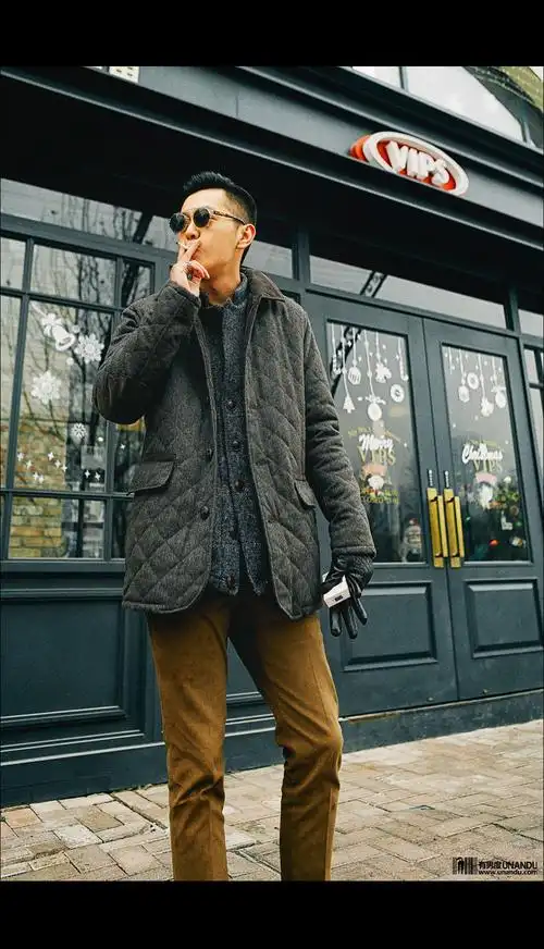 秋冬男士时尚雅痞风衣套装搭配 0949-有男度-冬季男装搭配