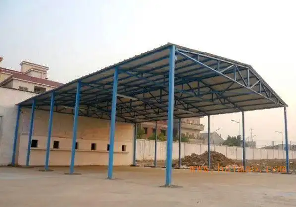 彩钢瓦自行车棚报价的彩钢瓦遮雨棚