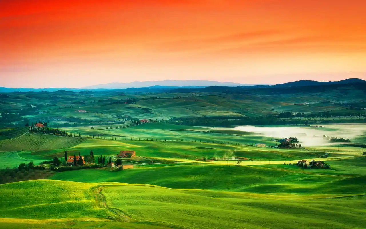 清新护眼绿色草原高清桌面壁纸-风景壁纸-手机壁纸下载-美桌网