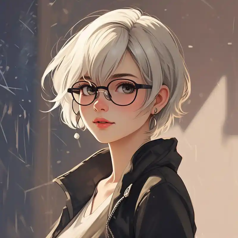 短发女孩戴眼镜头像97996900 短发女孩戴眼镜,俏皮又可爱