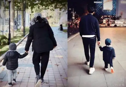 41岁靳东全家照,他的帅原来是继承了母亲的好基因,儿子睫毛逆天