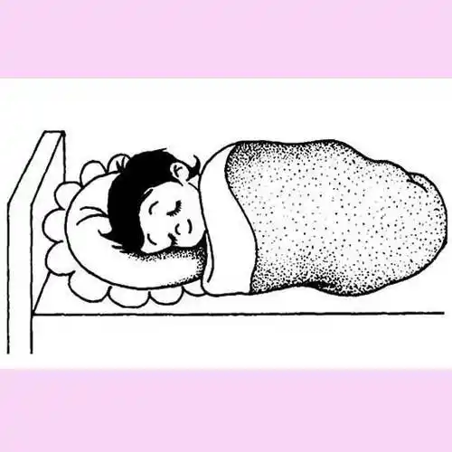 睡觉的女孩简笔画小女孩睡觉的图片