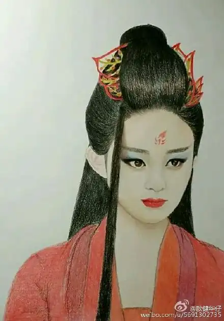 花千骨素描绘画图.