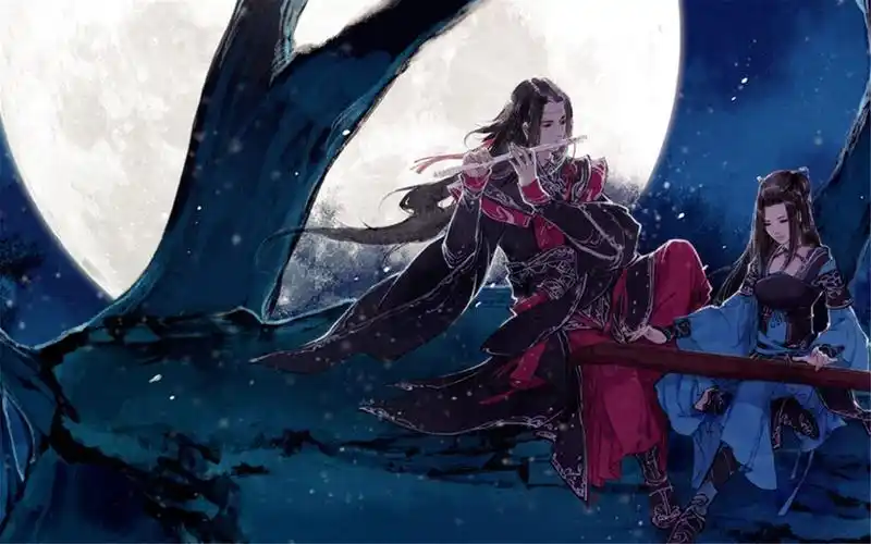 古风人物爱情手绘壁纸图片下载高清大图预览1920x1200_卡通动漫下载