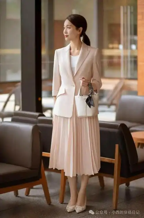 西装搭配这4种裙子轻熟优雅又知性利落太好看了