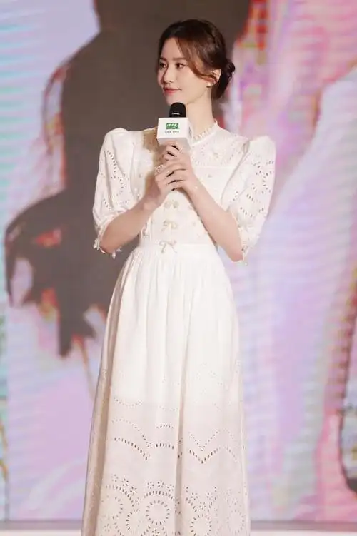 刘诗诗的气质85花中拔尖,穿泡泡袖裙出席活动,优雅温柔人淡如菊