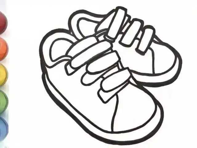 简笔画鞋子涂色