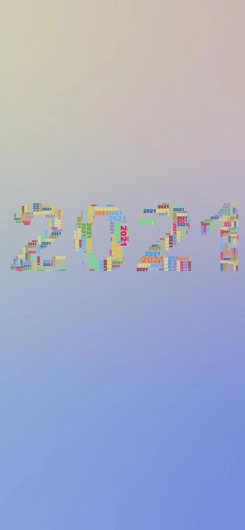 2021简约数字渐变背景图