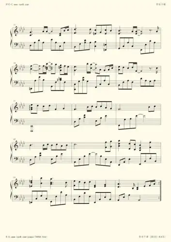 《等你下课,钢琴谱》周杰伦(五线谱 钢琴曲 指法)-弹吧|蛐蛐钢琴网