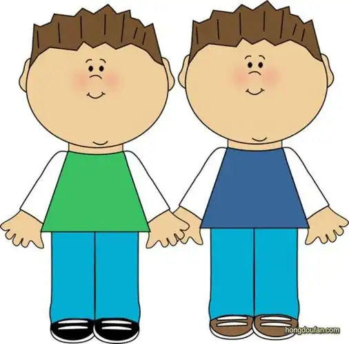 双胞胎简笔画大全