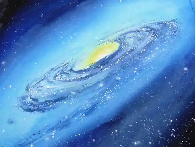 宇宙水粉画 宇宙水粉画教程视频 - 水彩迷