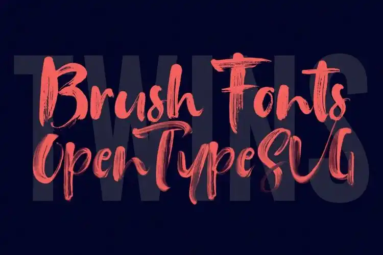 时尚高端品牌毛笔手写英文字体下载tanktop svg webfonts brush fonts