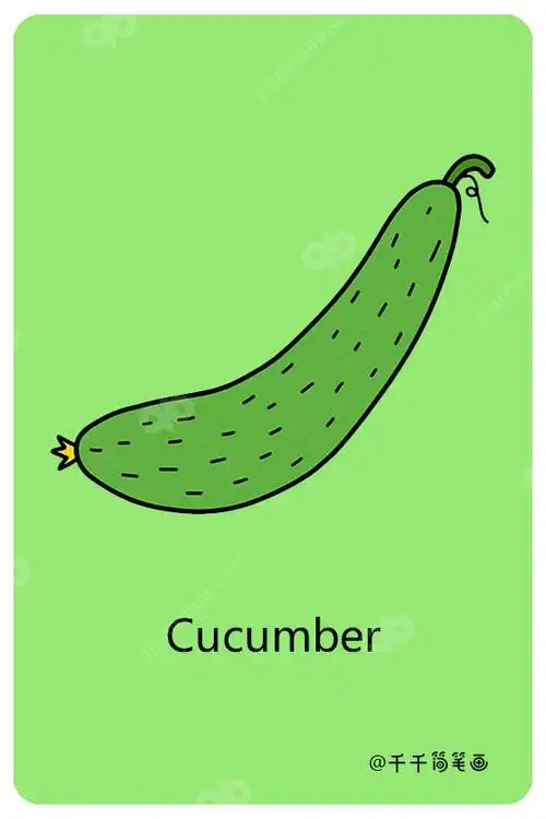 儿童英语词汇认知黄瓜cucumber