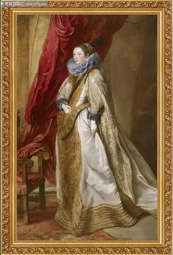 外国贵妇人物肖像油画图片