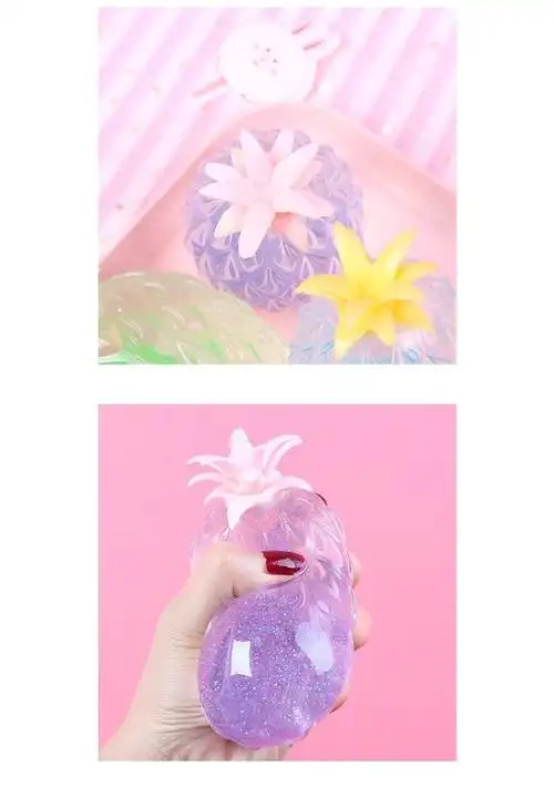 (桂宫)发泄球水晶菠萝捏捏乐透明解压神器减压玩具创意儿童可爱成人