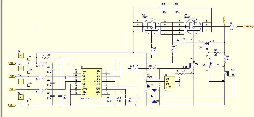 笔记本电池电路图