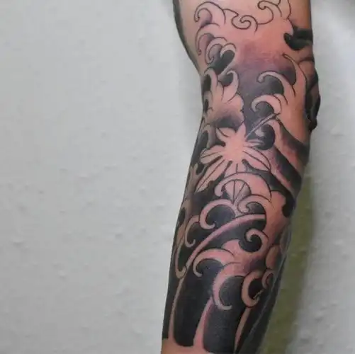 日式海浪_纹身图案手稿图片_墨语首席的纹身作品集