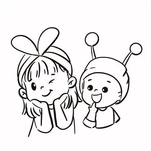 姐弟俩卡通头像可爱