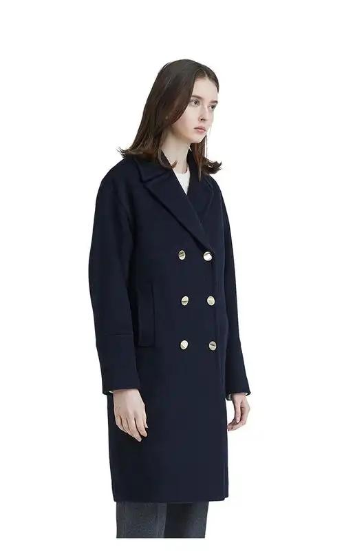 millogrem 女士藏蓝色羊毛大衣