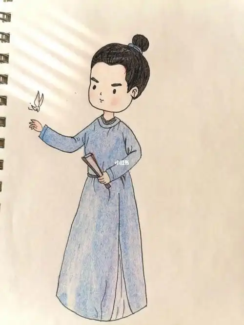 第一次画男装的还挺不错的天气一冷画画冻手—