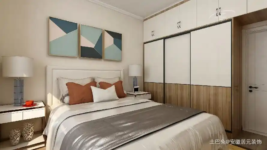 大方卧室卧室现代简约88m05三居设计图片赏析--土巴兔装修效果图