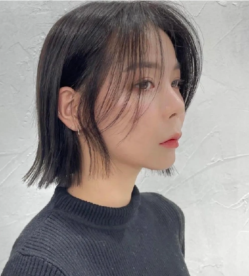 都市时尚一刀切bob 上班女生最新短发