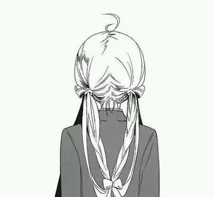 女生头像黑白背影动漫