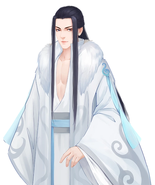 白袍长发男子古风
