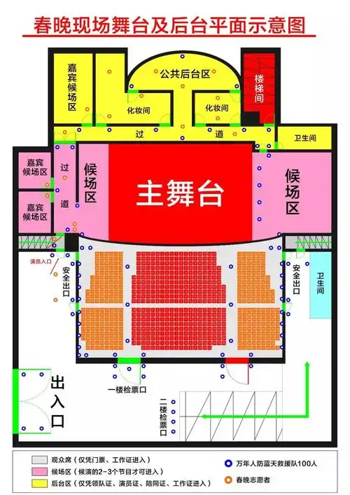 按座位序号就坐,切勿随意就坐;持陪同证的家长仅限在舞台后台区域走动